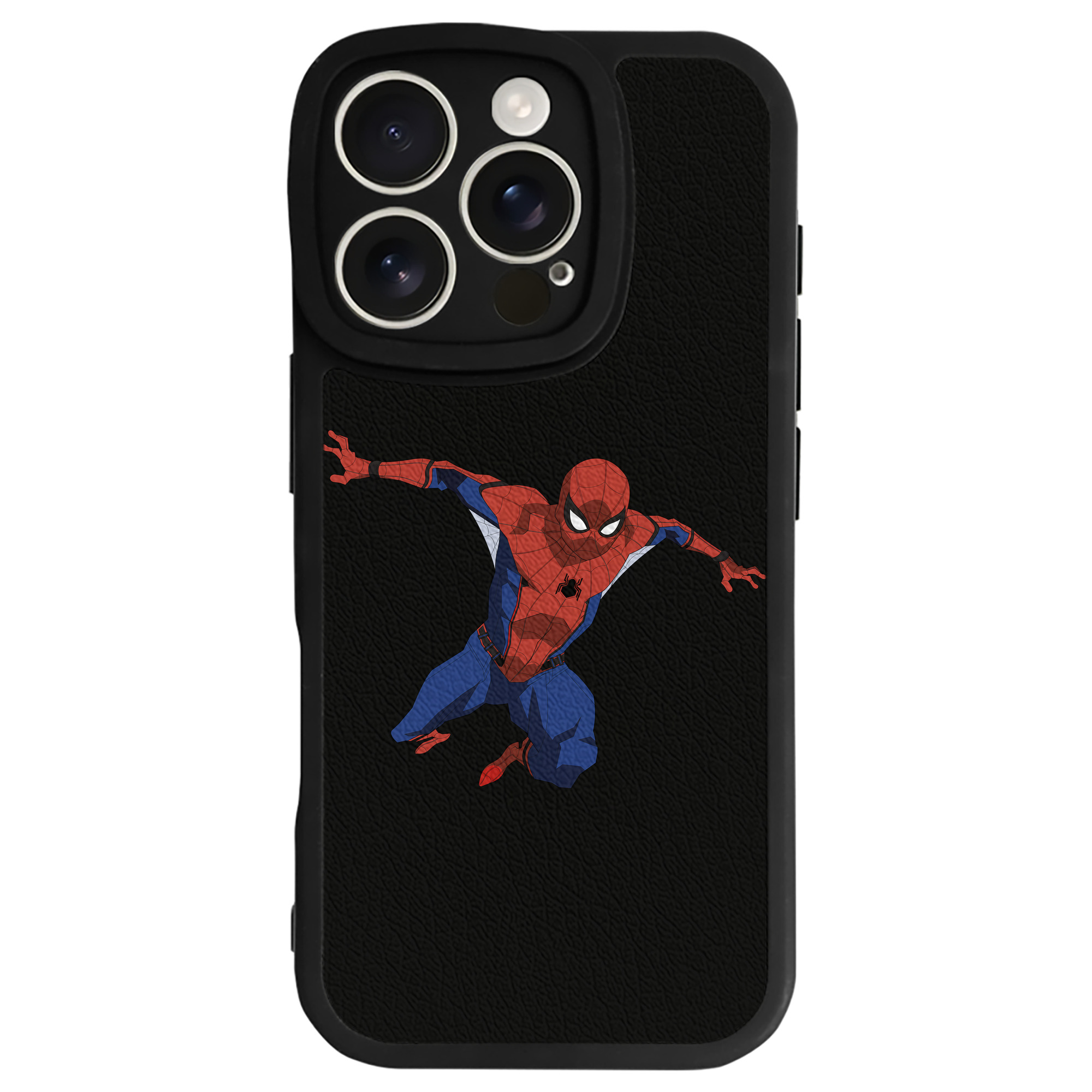 Spider Man スパイダーマン 【iPhone 16シリーズ対応】シリコンスマホケース（レザー調） 材質：シリコン